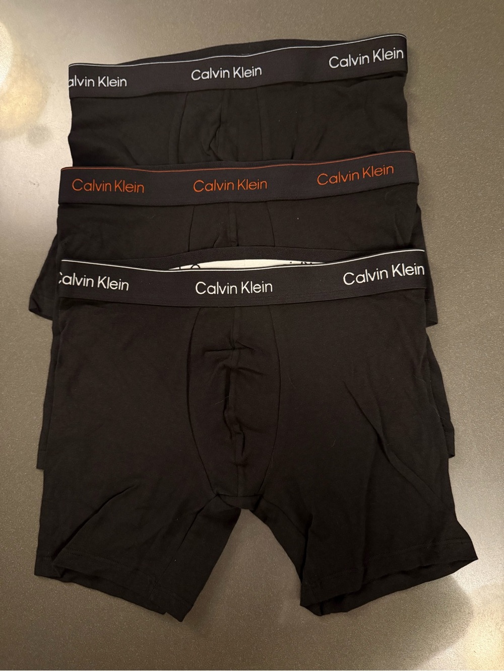 New Calvin Klein Men's Black Boxer Briefs - Pack of 3. Cotton